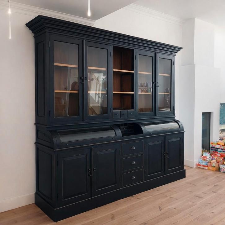 Armoire de buffet Grutterskast Vitrine en teck Unique Rural, Maison & Meubles, Armoires | Buffets, Comme neuf, Chêne, Pin, Teck