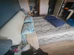 Lit en simili 2 places, avec bac rangement, Huis en Inrichting, Slaapkamer | Slaapbanken, Ophalen, Zo goed als nieuw, 200 cm, 160 cm