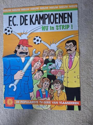 Poster "F.C. De Kampioenen" Strip nr 1 beschikbaar voor biedingen