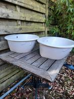Twee witte porselein lavabo ´s, Ophalen, Gebruikt