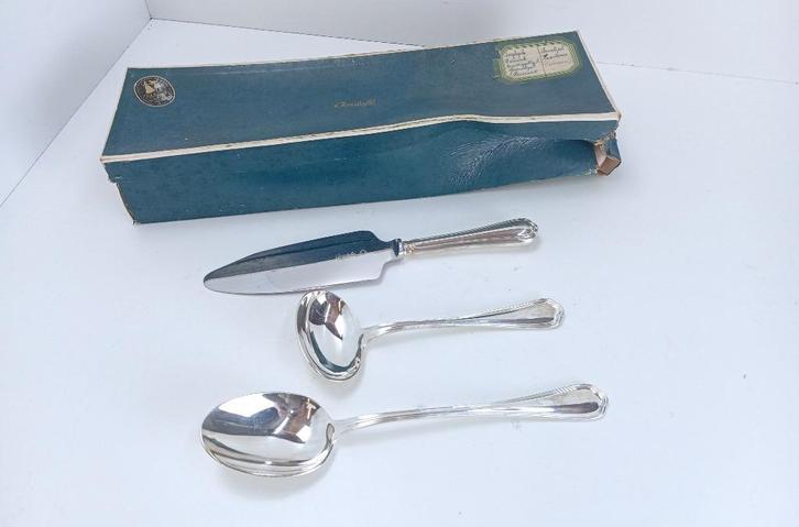 zilver CHRISTOFLE Spatours sauslepel taartschep lepel, Antiek en Kunst, Antiek | Zilver en Goud, Zilver, Ophalen of Verzenden