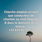 Demande d’emploi Couvreur Charpentier Zingueur, Enlèvement ou Envoi