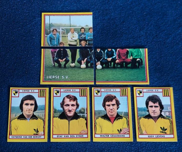 7 versch. Panini stickers voetbal ' FB 1975 - Lierse SV ', Hobby en Vrije tijd, Stickers en Plaatjes, Nieuw, Meerdere stickers