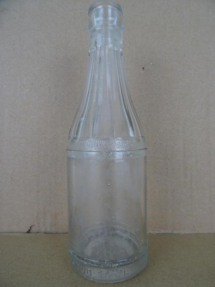 Bodemvondst glazen flesje Tims Rotterdam 1925-1940 Tims 22cl, Antiek en Kunst, Antiek | Glaswerk en Kristal, Ophalen of Verzenden