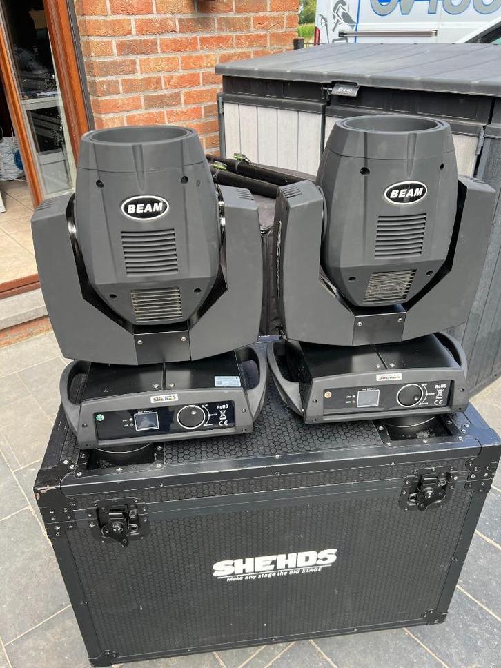 2x Lyre beam 7R 230W + Flightcase, Muziek en Instrumenten, Licht en Laser, Zo goed als nieuw, Licht, Ophalen
