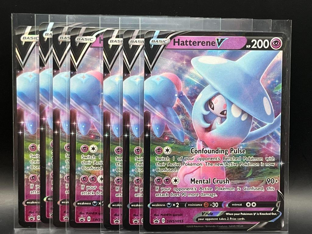 Pokémon : Hatterene V - SWSH055 - Black Star Promo, Ophalen of Verzenden, Nieuw, Losse kaart, Foil