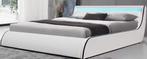 Wit bed van imitatieleer met led van 180x200., Huis en Inrichting, Ophalen
