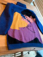 Unieke Vintage Paul Howie Trui met Abstract Design (Jaren80, Ophalen, Gedragen, Maat 42/44 (L), Blauw