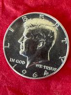 Zilver munt president Kennedy 1/2 dollar 1964, Ophalen, Noord-Amerika, Losse munt, Zilver