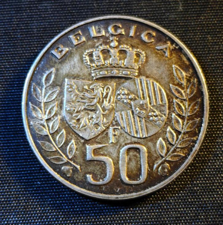 50 frank 1960 dubbele naam graveur - Boudewijn I, Postzegels en Munten, Munten | België, Losse munt, Zilver, Zilver, Verzenden