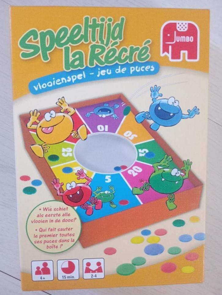 Vlooienspel, Hobby en Vrije tijd, Gezelschapsspellen | Bordspellen, Zo goed als nieuw, Een of twee spelers, Drie of vier spelers