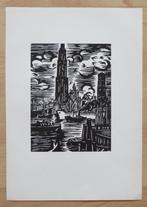 Houtsnede Frans Masereel: De rede van Antwerpen, Antiek en Kunst, Kunst | Etsen en Gravures, Ophalen of Verzenden