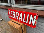 ZEBRALIN emaille reclame plaat, Ophalen of Verzenden