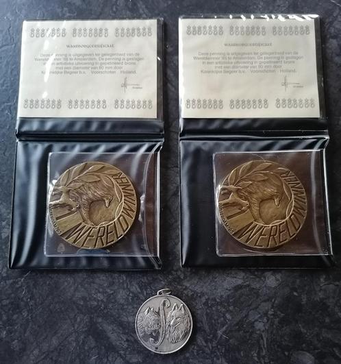 Médailles de collection: exposition canine + foire Libramont, Postzegels en Munten, Penningen en Medailles, Overige materialen