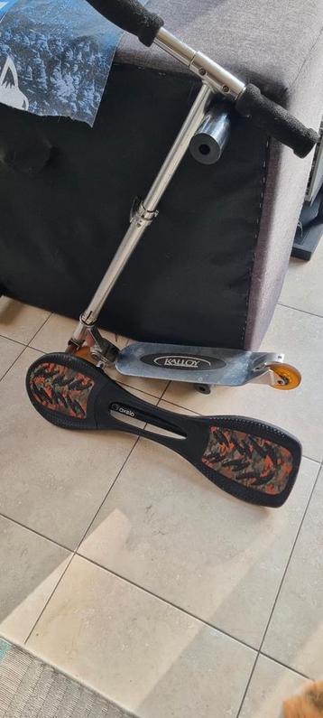 oxelo waveboard en kalloy stuntstep met rem beschikbaar voor biedingen