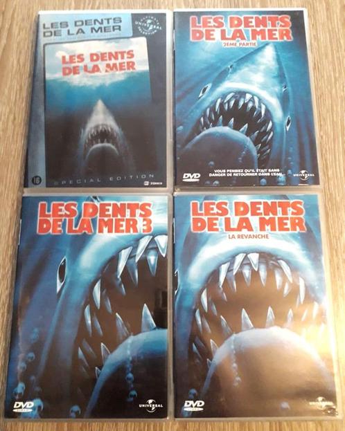 DVD's Les Dents de la mer 1-2-3-4 / Steven Spielberg, Cd's en Dvd's, Dvd's | Horror, Zo goed als nieuw, Ophalen