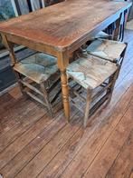 Table + 4 tabourets bois, Maison & Meubles, Tables | Tables mange-debout, Comme neuf, Enlèvement ou Envoi