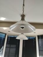 Hanglamp wit glas 2 stuks., Ophalen of Verzenden, Zo goed als nieuw, Glas