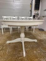 Table extensible, blanc Et 4 chaises, Maison & Meubles, Armoires | Buffets, Enlèvement, Utilisé