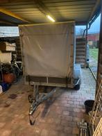 Aanhangwagen dubbelasser met huif, Auto diversen, Aanhangers en Bagagewagens, Ophalen, Zo goed als nieuw