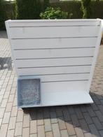 Wit houten meubel voorzien van gleuven voor haken., Zakelijke goederen, Kantoor en Winkelinrichting | Kantoormeubilair en Inrichting