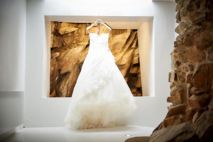 Trouwkleed, Kleding | Dames, Trouwkleding en Trouwaccessoires, Zo goed als nieuw, Trouwjurk, Wit, Ophalen