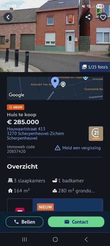 Huis  beschikbaar voor biedingen