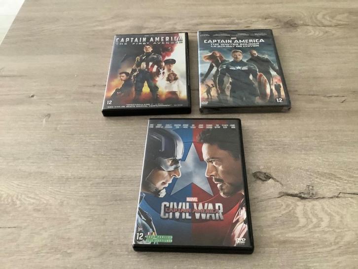 Marvel Captain America verschillende DVD'S (2011-2016), Cd's en Dvd's, Dvd's | Actie, Zo goed als nieuw, Actie, Vanaf 12 jaar