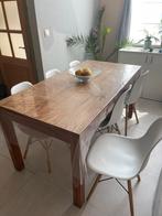 eiken eettafel mdt 6 stoelen, Ophalen, Gebruikt