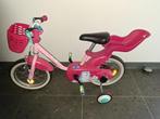 Meisjesfiets btwin 14inch met zijwieltjes, Ophalen, Gebruikt, Zijwieltjes
