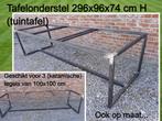 tuintafel - terrastafel - NIEUW tafelonderstel 296x96x74cm H, Nieuw, Rechthoekig, Metaal, Ophalen