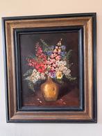 Schilderij vaas met bloemen 60x70cm, Antiek en Kunst, Ophalen