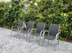Set van 4 Aluminium outdoor stoelen, Ophalen, Gebruikt, Aluminium