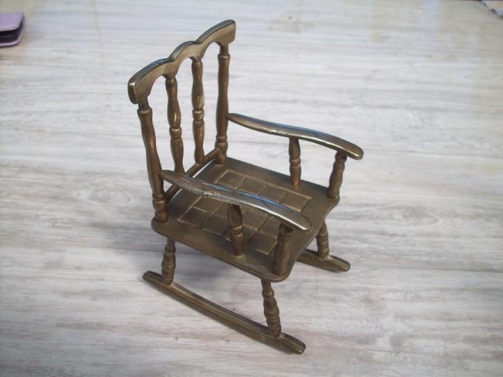 zeldzaam echt geel massieve koper schommel stoel., Antiek en Kunst, Antiek | Brons en Koper, Koper, Ophalen of Verzenden