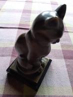 CHAT ASSIS EN BRONZE SIGNE ART DECO, Enlèvement ou Envoi, Bronze