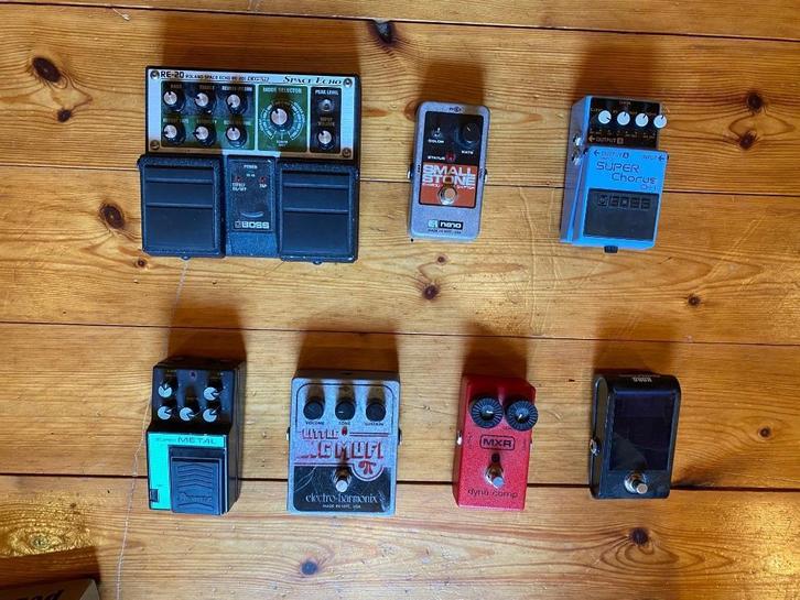 Verschillende effectpedalen, Muziek en Instrumenten, Effecten, Gebruikt, Chorus, Delay of Echo, Distortion, Overdrive of Fuzz