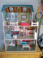 Poppenhuis incl. Meubels en poppen, Kinderen en Baby's, Speelgoed | Poppenhuizen, Ophalen, Zo goed als nieuw, Poppenhuis