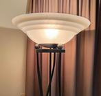 Staande halogeenlamp met gedraaid metalen voet, Ophalen, Rustiek, Zo goed als nieuw, Glas