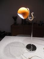 verstelbare oranje tafellamp, Huis en Inrichting, Vintage lamp, Gebruikt, Ophalen of Verzenden, Vintage, retro