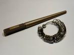 Vintage professionele ringmaatstok en ringmaten, Doe-het-zelf en Bouw, Gereedschap | Handgereedschap, Ophalen of Verzenden, Gebruikt