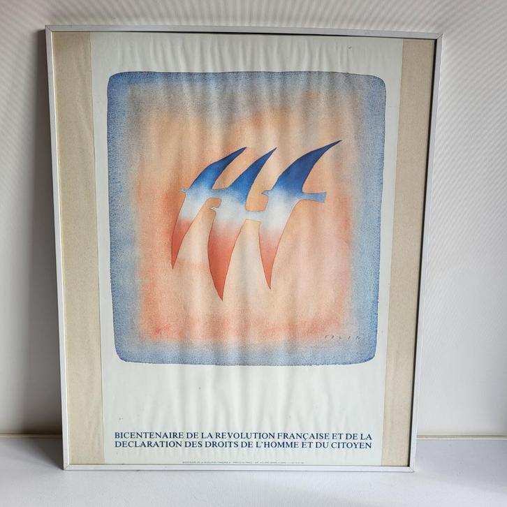 FOLON – Affiche – 1989 – 200ste verjaardag Franse Revolutie, Antiek en Kunst, Kunst | Litho's en Zeefdrukken, Ophalen