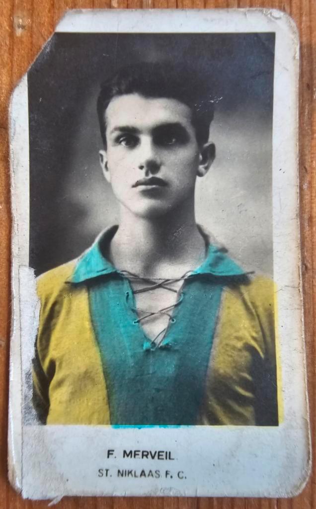 1930s (pre panini) F. Merveil Sint-Niklaas F.C.!, Hobby en Vrije tijd, Stickers en Plaatjes, Gebruikt, Plaatje, Ophalen of Verzenden