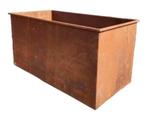 Cortenstaal plantenbak 80x40x40cm met buitenrand, Ophalen, Tuin, Nieuw, Metaal