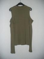 Kaki bloesje, open schouders maat XS, Ophalen of Verzenden, Gedragen, Maat 34 (XS) of kleiner