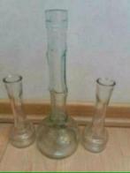 3 smalle glazen vaasjes, Minder dan 50 cm, Glas, Gebruikt, Ophalen of Verzenden