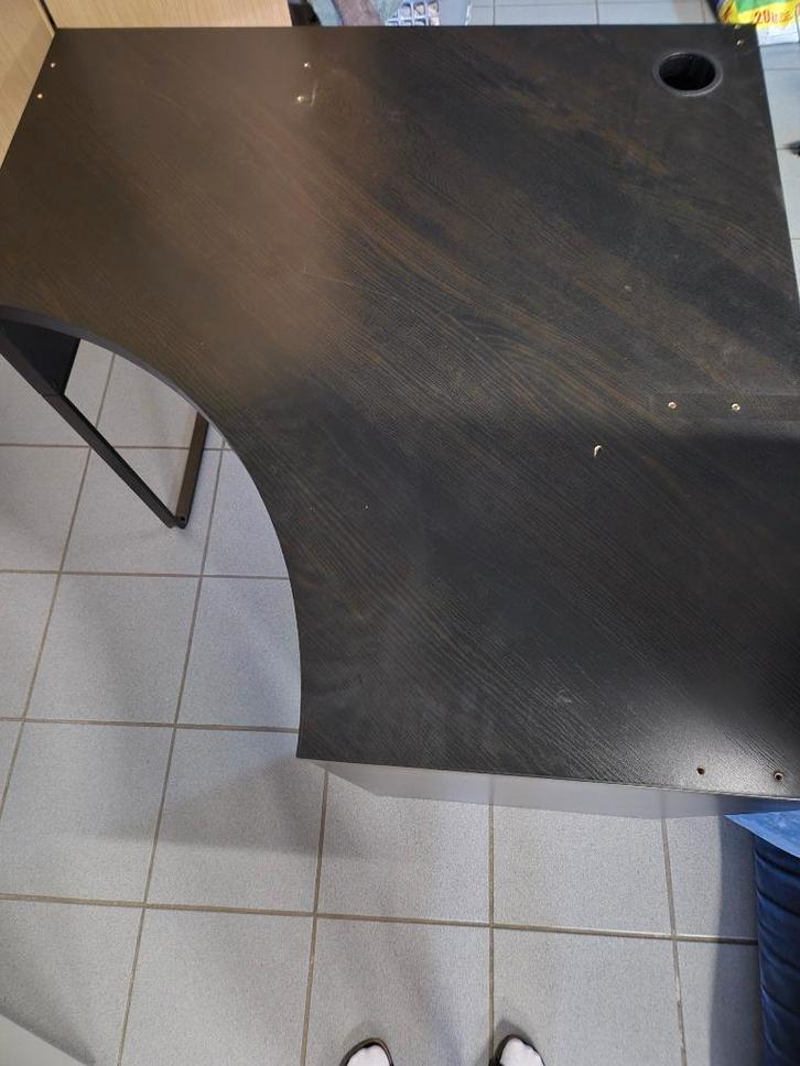 Compacte hoekbureau met extra kastje, Huis en Inrichting, Bureaus, Gebruikt, Bureau, Ophalen