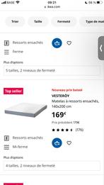 IKEA bed 140/200, Nieuw, Matras, 140 cm, Tweepersoons
