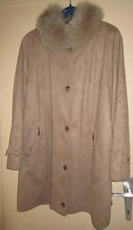 Manteau d'hiver beige femme (aspect daim) - taille 44/46 -, Beige, Marcona, Porté, Taille 42/44 (L)
