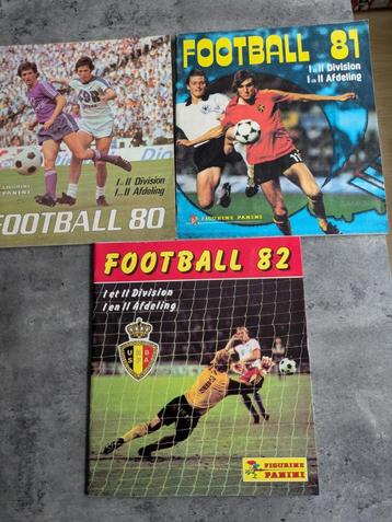 PANINI FOOTBALL 80  81 EN 82 3X albums onvolledig beschikbaar voor biedingen