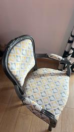 Gerenoveerde antieke fauteuil in Louis XV-stijl moderne stof, Antiek en Kunst, Ophalen